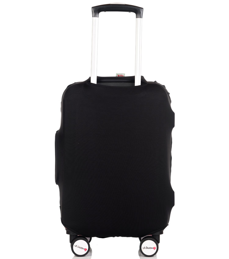 Чехол на чемодан Little Chili I love travel black ~M~ (55–67 см)