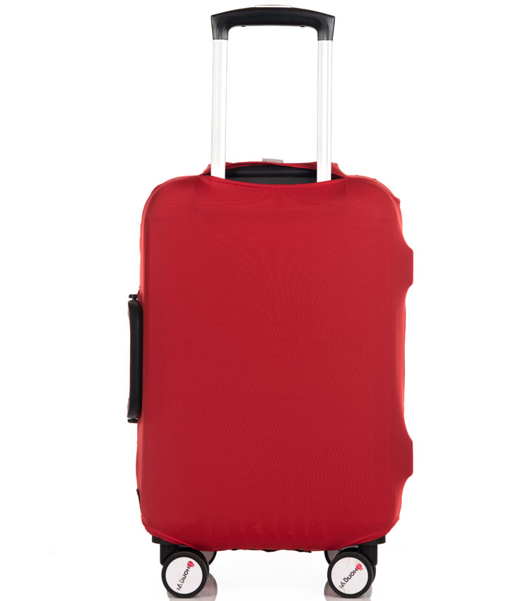 Чехол на чемодан Little Chili I love travel red ~M~ (55–67 см)