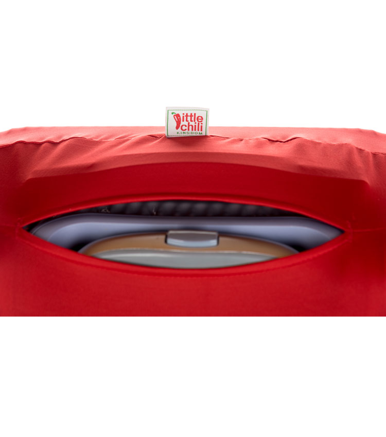 Чехол на чемодан Little Chili I love travel red ~S~ (48–56 см)