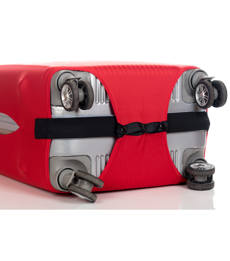 Чехол на чемодан Little Chili I love travel red ~L~ (62–76 см)