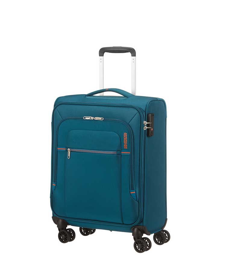 Малый чемодан American Tourister CROSSTRACK MA3*11002 (55 см) ~ручная кладь~ Navy/Orange