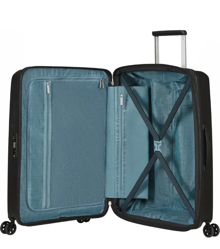 Средний чемодан American Tourister AeroStep MD8*09002 (67 см) - Black