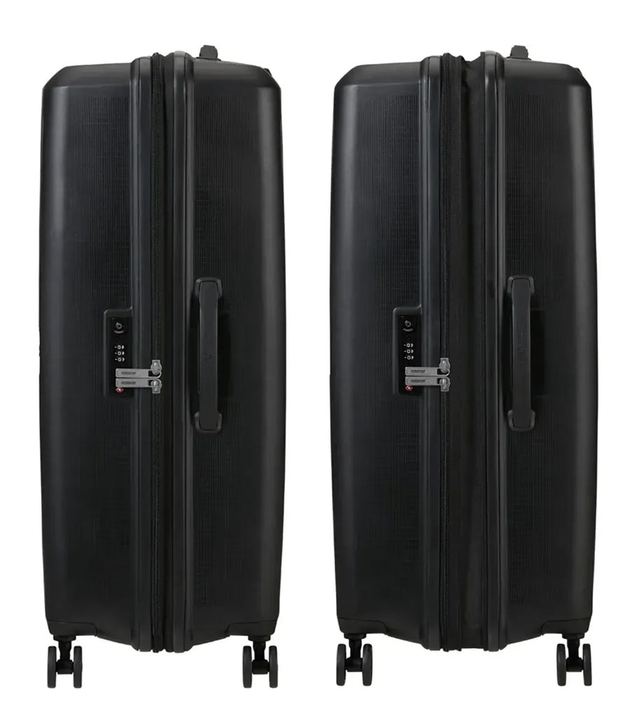 Большой чемодан American Tourister AeroStep MD8*09003 (77 см) - Black