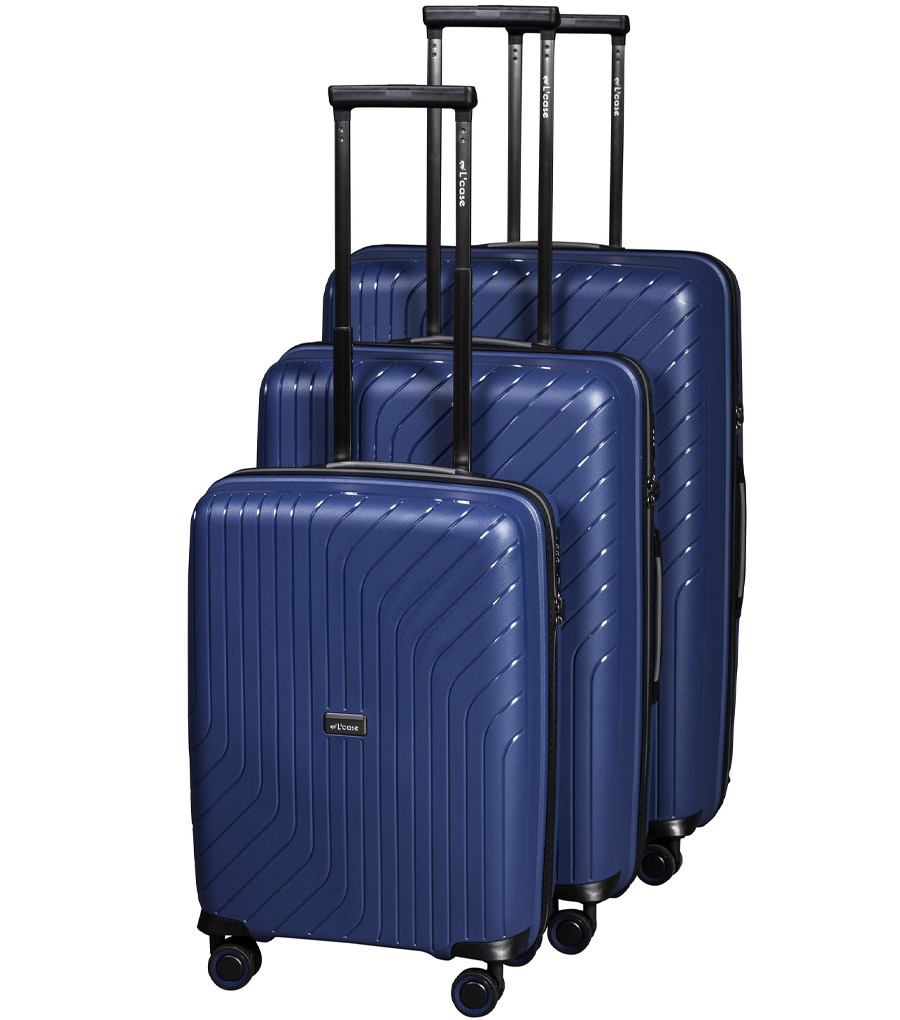 Большой чемодан L-case MADRID blue