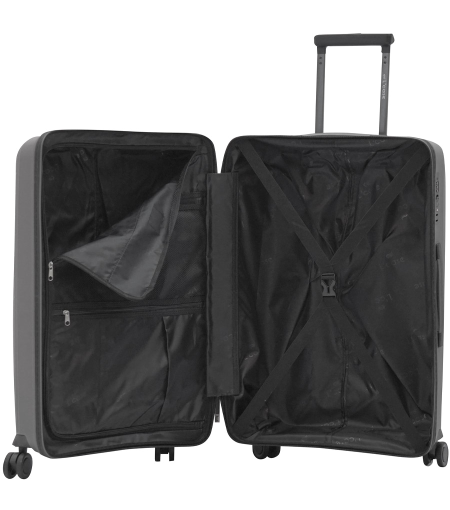 Большой чемодан L-case MADRID grey