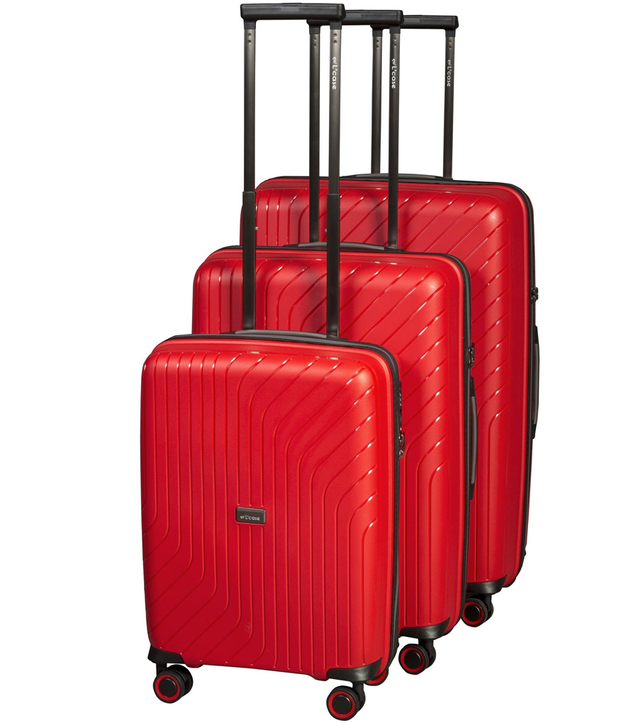 Средний чемодан L-case MADRID red