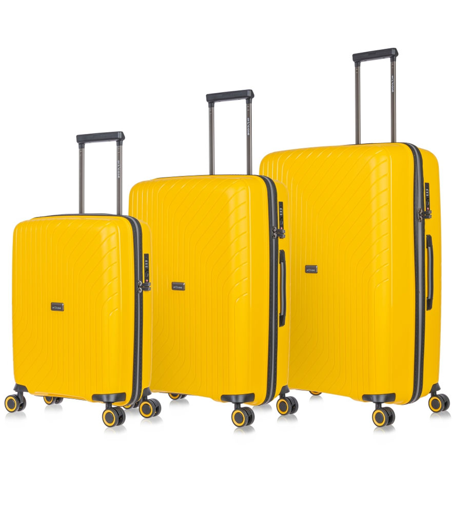 Средний чемодан L-case MADRID yellow