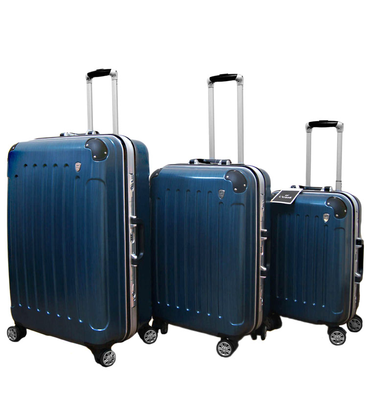 Средний чемодан спиннер Lcase Milan blue (68 см)