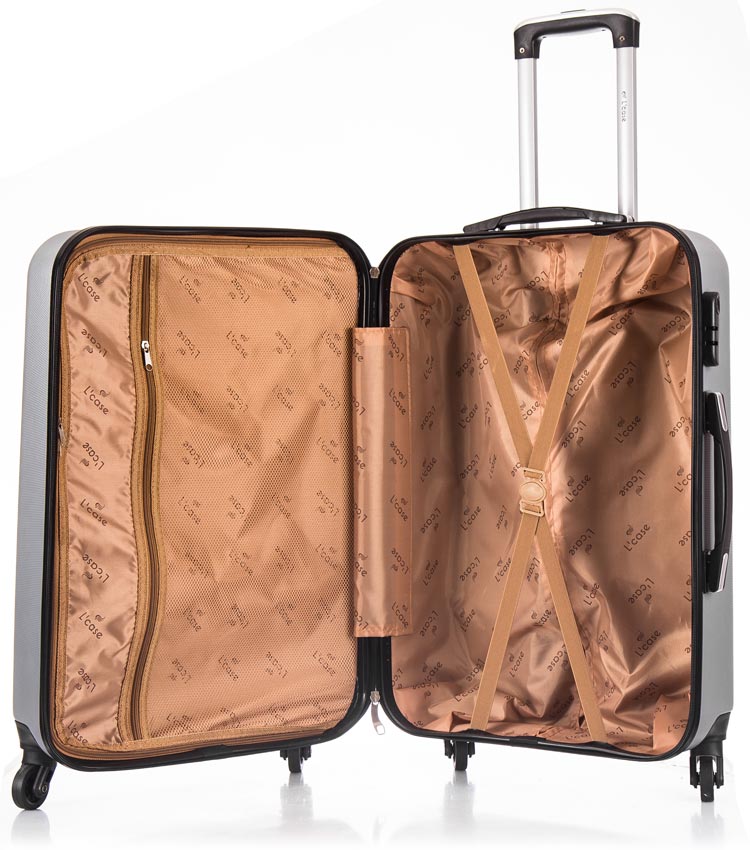 Средний чемодан спиннер Lcase Phatthaya black (69 см)