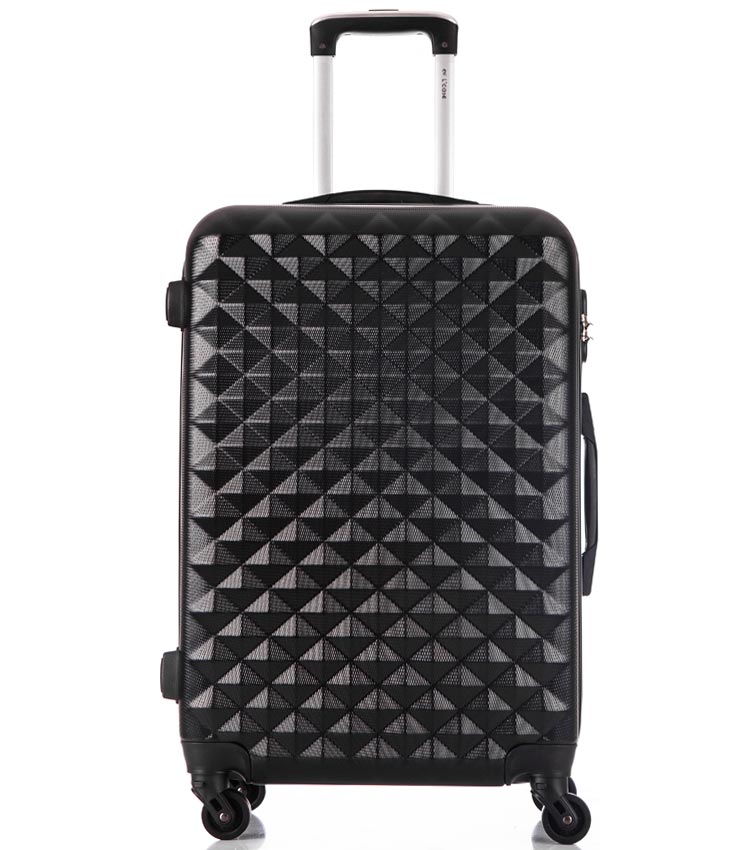 Средний чемодан спиннер Lcase Phatthaya black (69 см)
