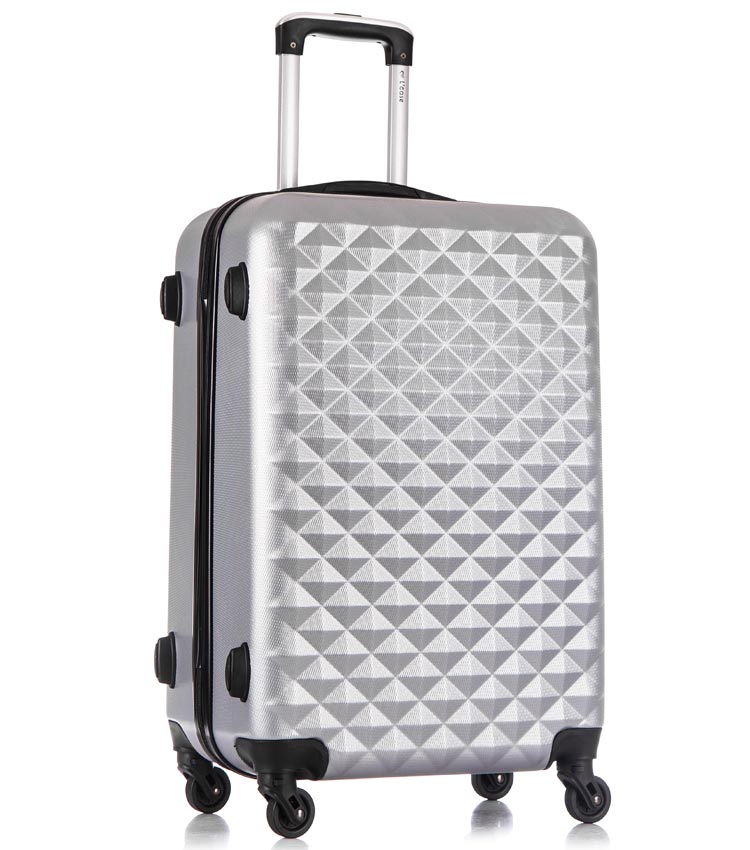 Средний чемодан спиннер Lcase Phatthaya light-grey (69 см)