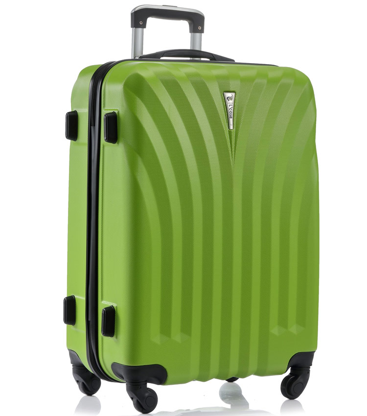 Большой чемодан спиннер Lcase Phuket green (76 см)
