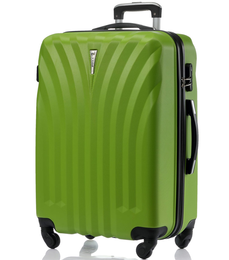 Средний чемодан спиннер Lcase Phuket green (69 см)
