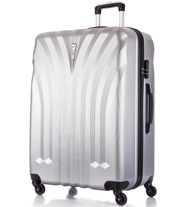 Большой чемодан спиннер Lcase Phuket light-grey (76 см)