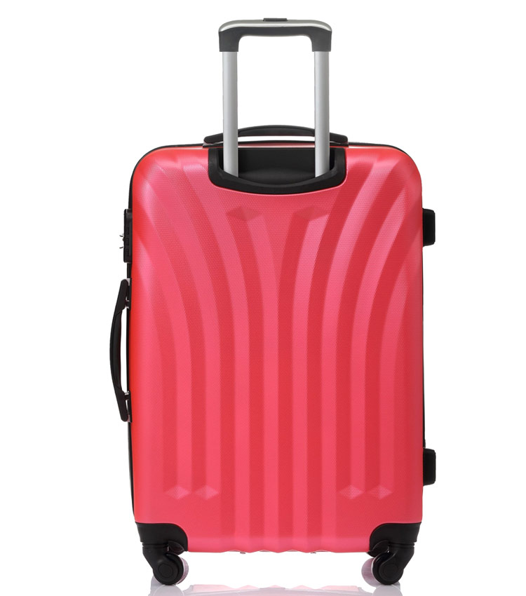 Средний чемодан спиннер Lcase Phuket peach pink (69 см)