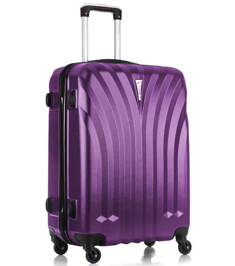 Средний чемодан спиннер Lcase Phuket purple (69 см)