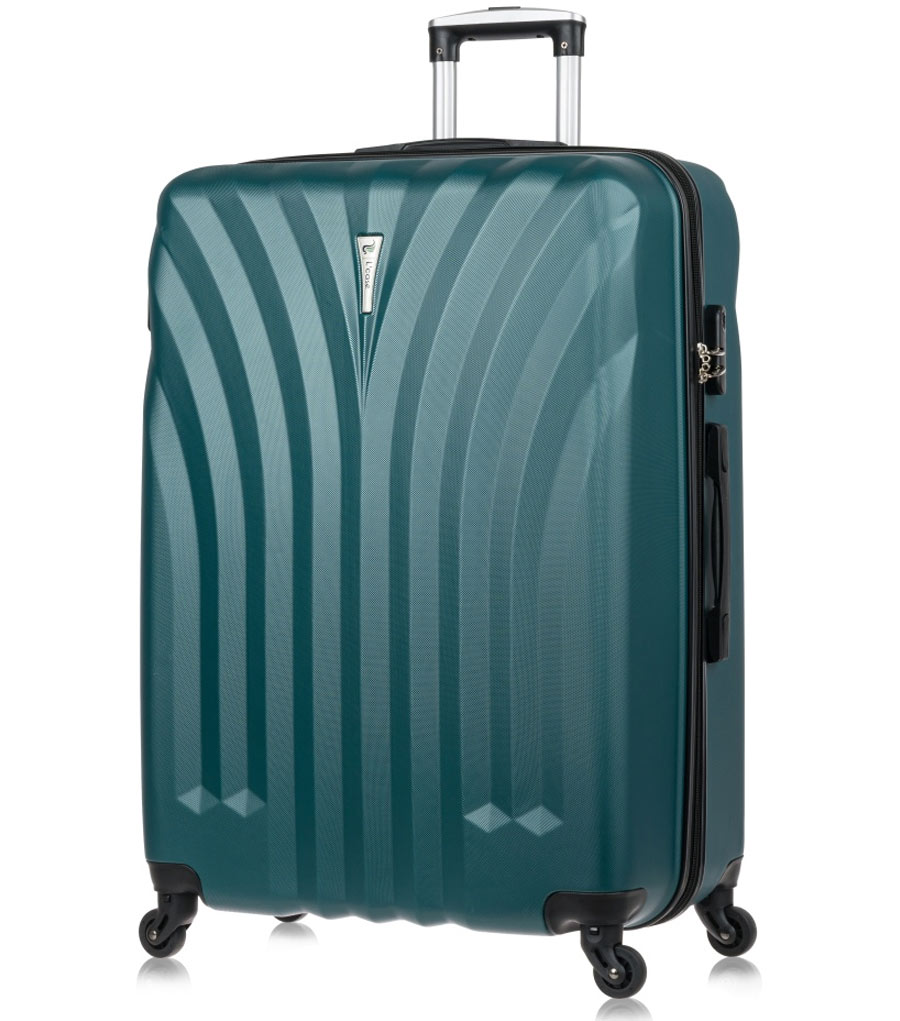 Большой чемодан спиннер L-case Phuket dark green (76 см)