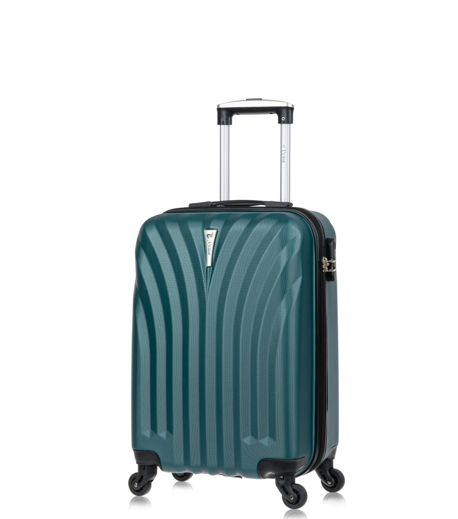 Малый чемодан спиннер L-case Phuket АБС dark green (57 см) ABS