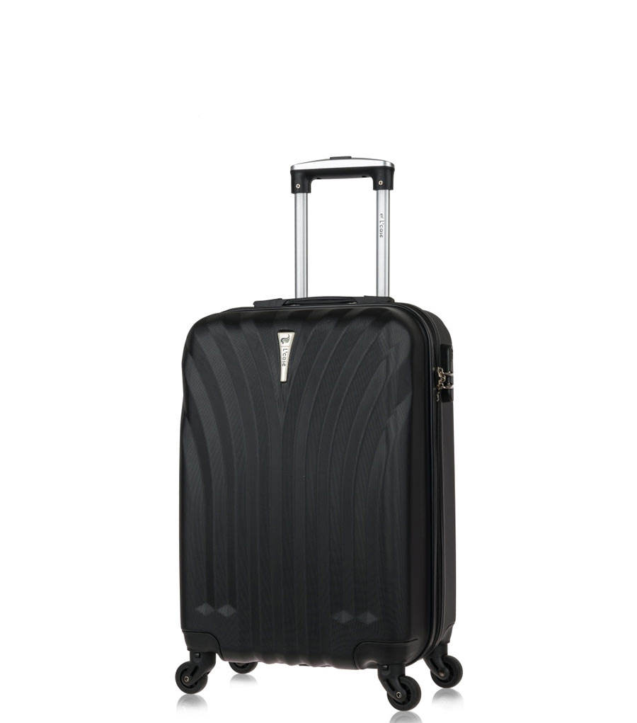 Малый чемодан спиннер Lcase Phuket black 57 см