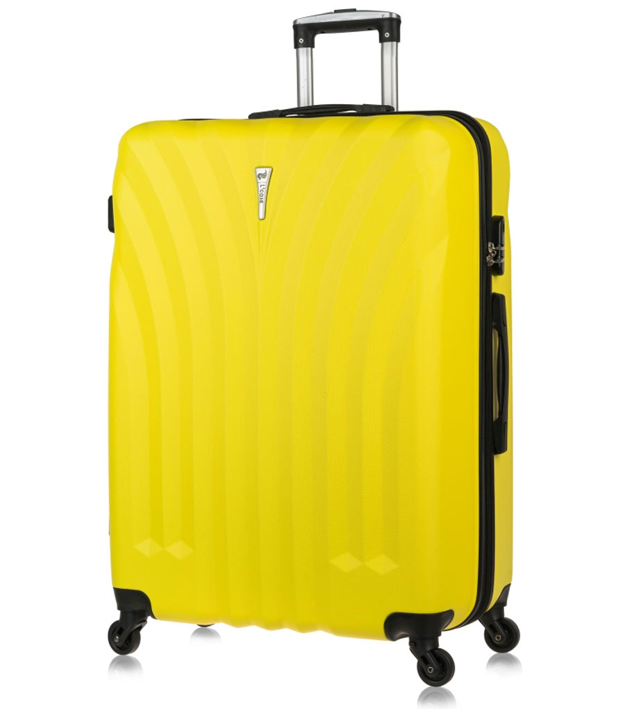 Большой чемодан спиннер Lcase Phuket yellow (76 см)