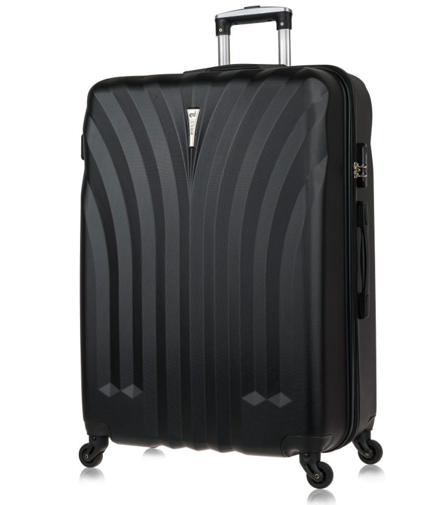 Большой чемодан спиннер Lcase Phuket black (76 см)