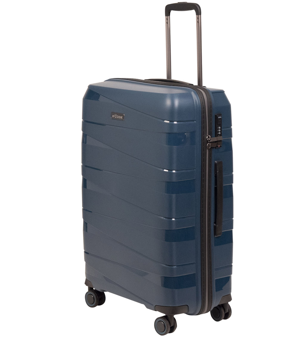Средний чемодан L-case Prague blue