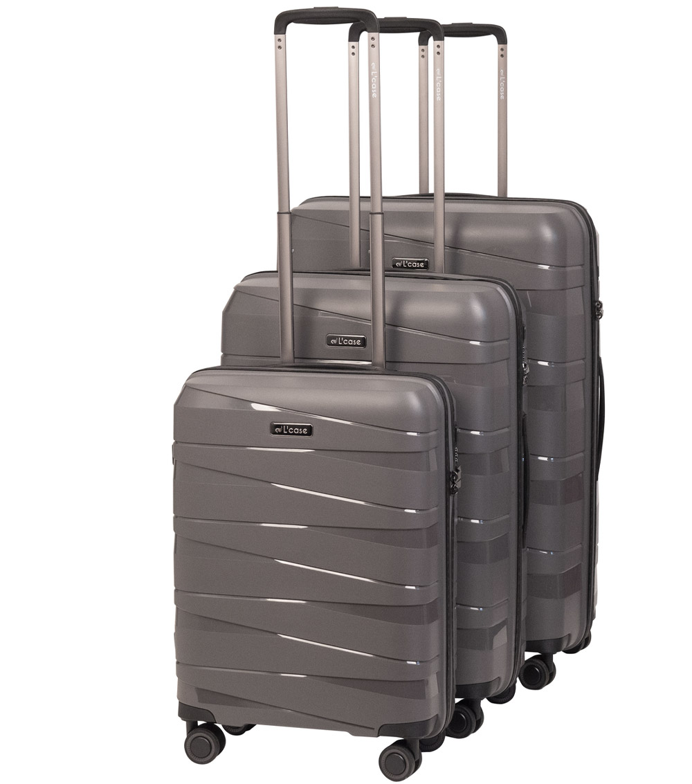 Малый чемодан L-case Prague darkgrey ~ручная кладь~