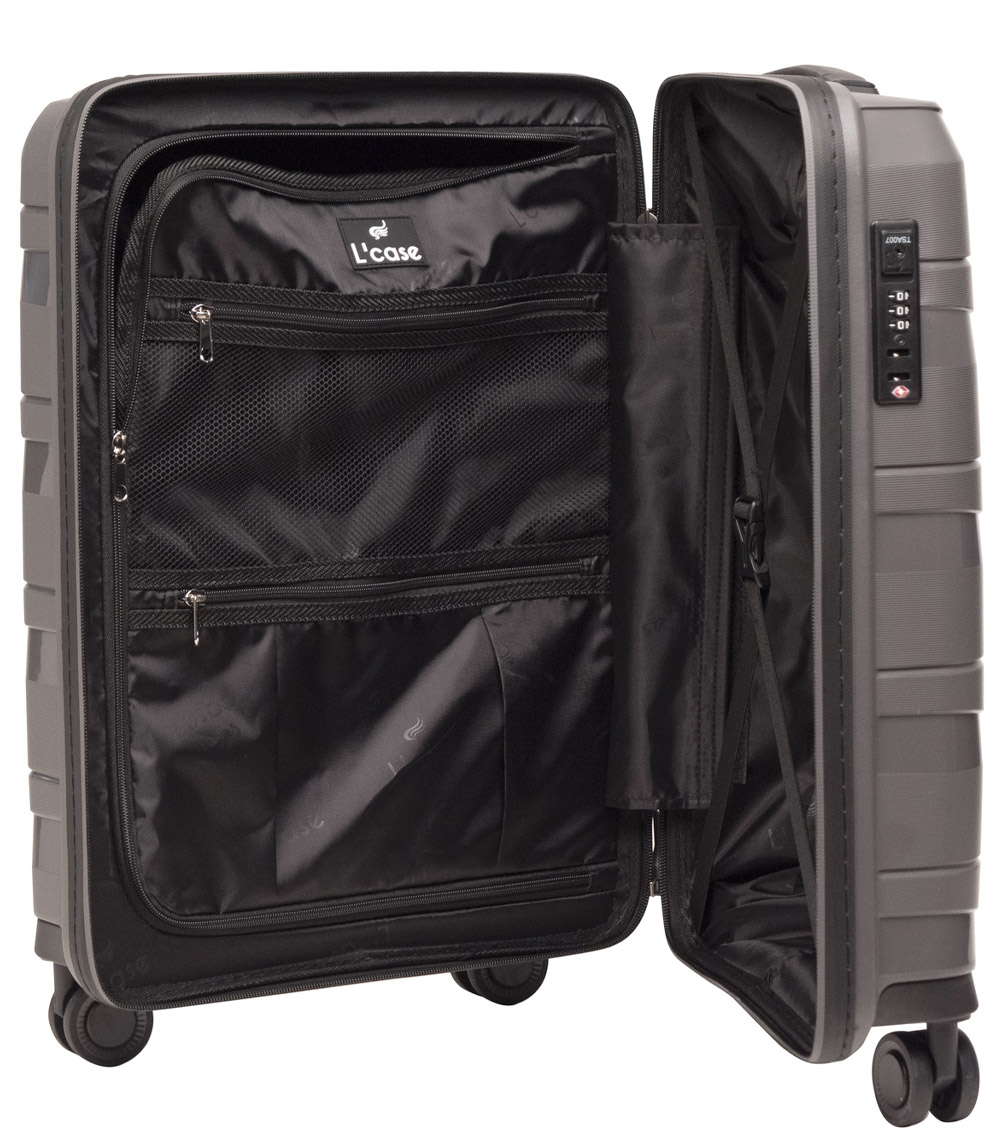 Малый чемодан L-case Prague darkgrey ~ручная кладь~