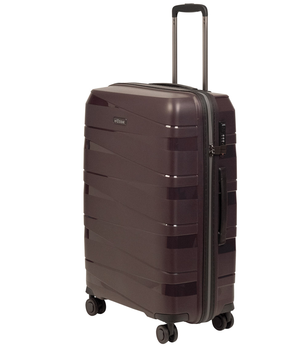 Средний чемодан L-case Prague purple