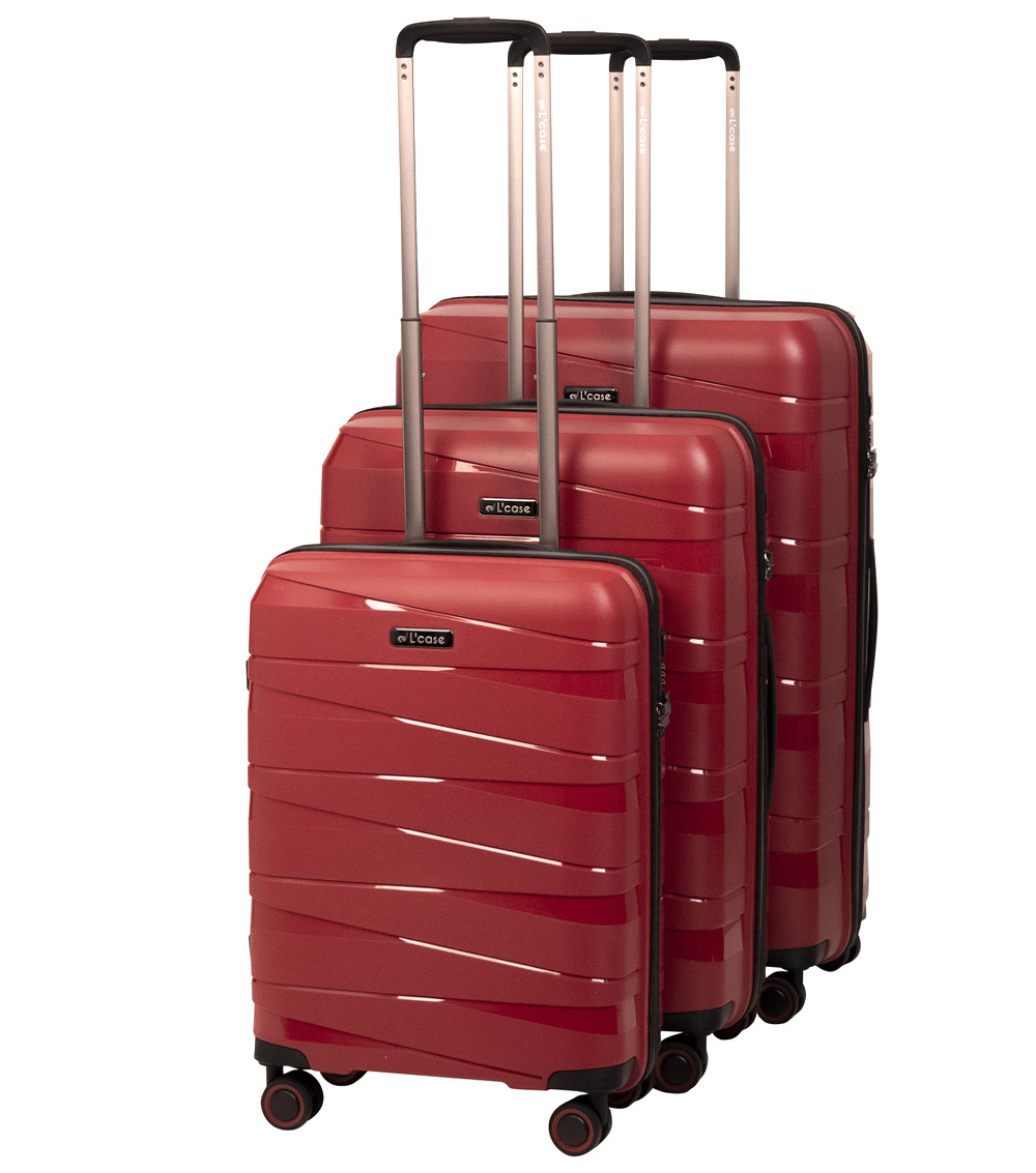 Большой чемодан L-case Prague red