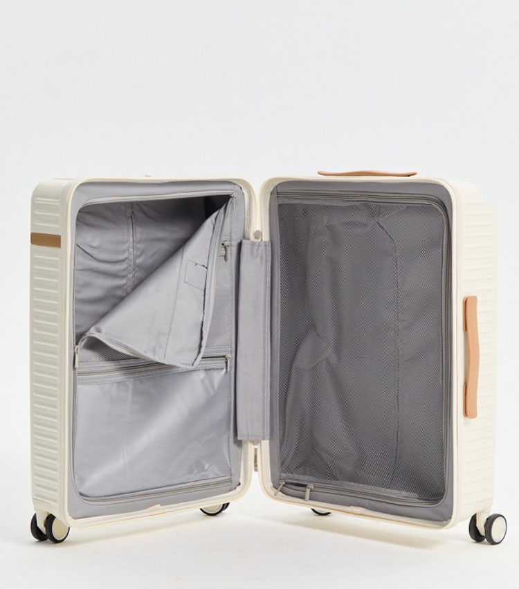 Средний чемодан L-case Roma (M - 64 см) светлый