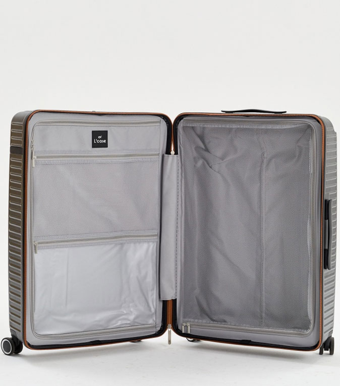 Средний чемодан L-case Roma (M - 64 см) черный