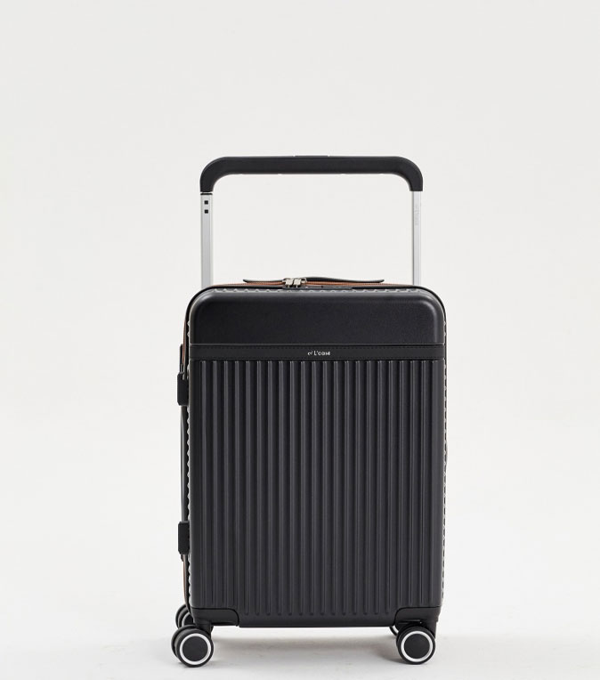 Малый чемодан L-case Roma (S - 55 см) черный ~ручная кладь~