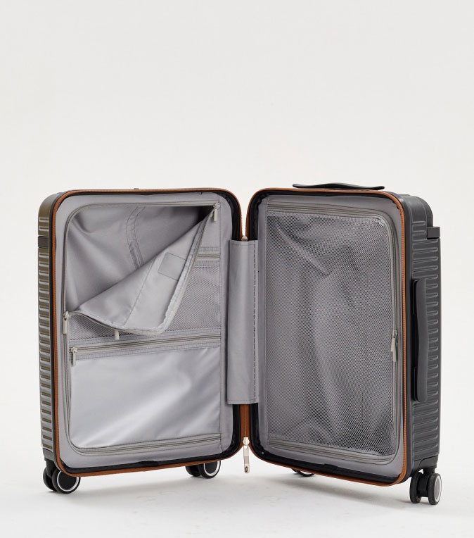 Малый чемодан L-case Roma (S - 55 см) черный ~ручная кладь~