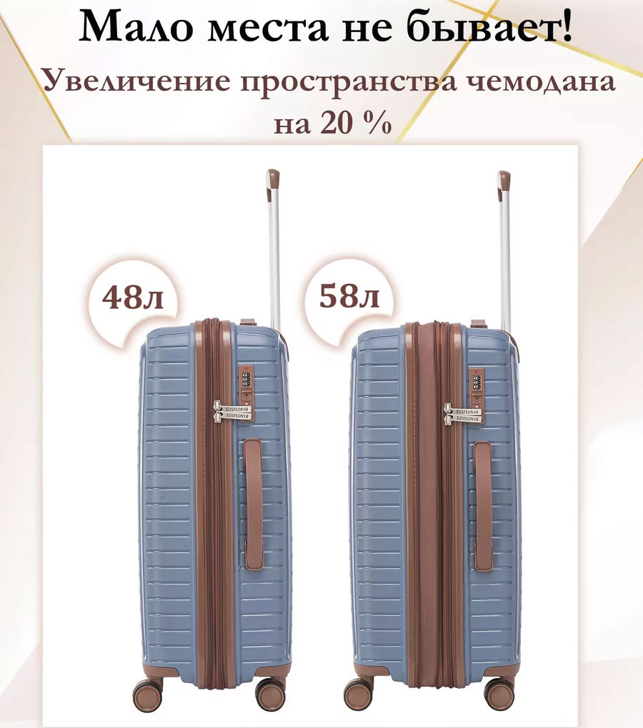 Малый чемодан Somsonya ELITE Dubai S (54 см) denim ~ручная кладь
