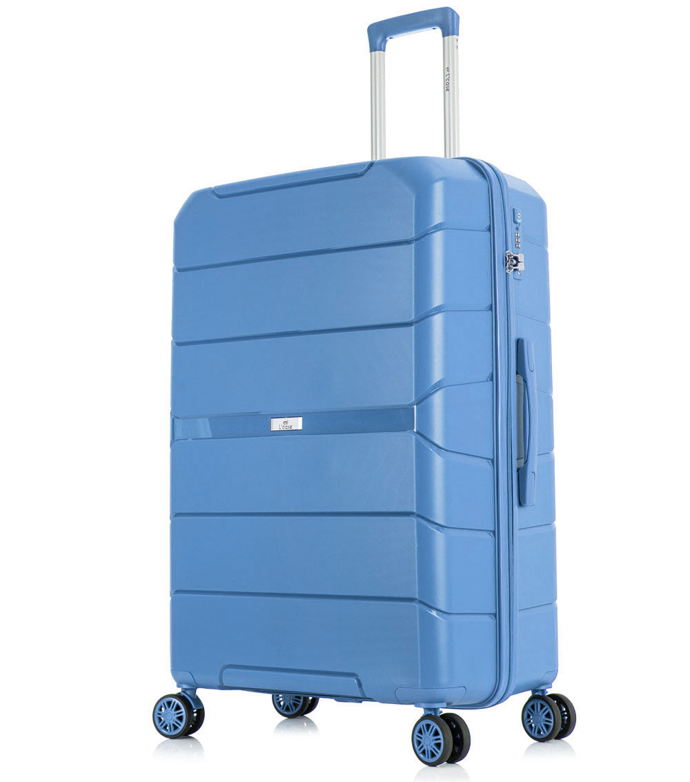 Большой чемодан спиннер L-case Singapore blue (78 см)