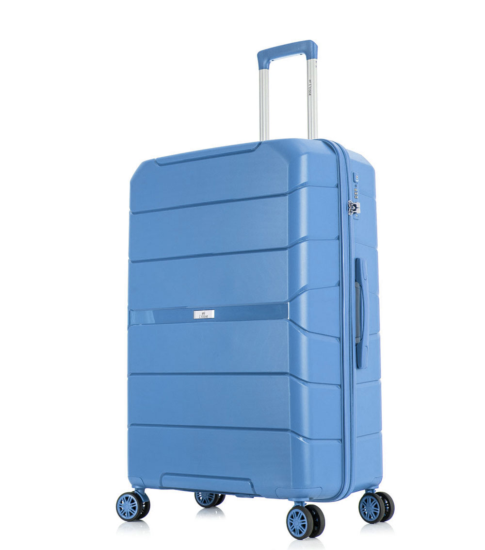 Средний чемодан спиннер L-case Singapore blue (68 см)