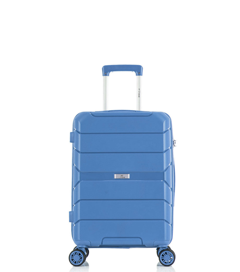 Малый чемодан спиннер L-case Singapore blue (57 см)