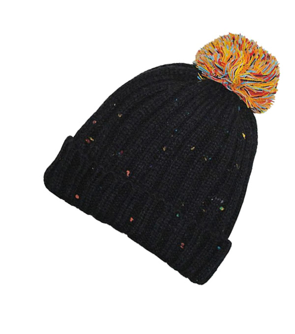 Зимняя шапка с помпоном Soul-Hats black