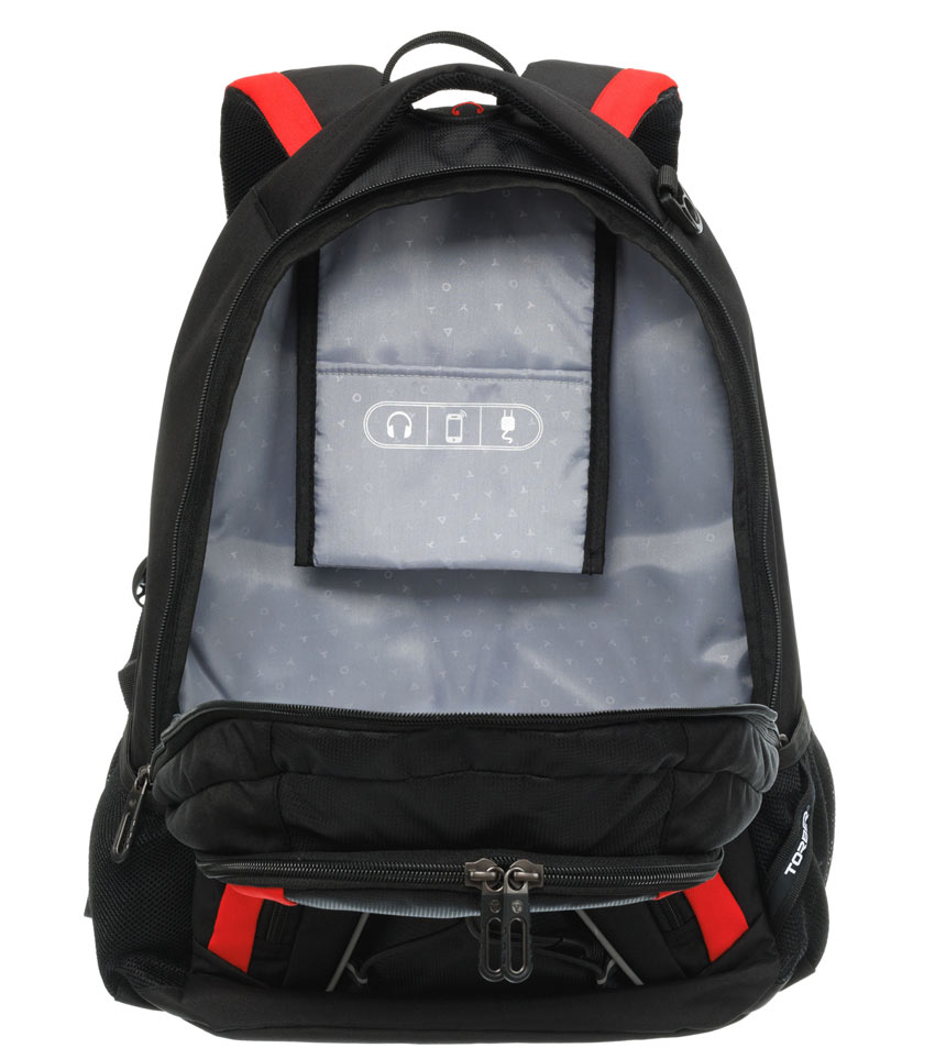 Рюкзак TORBER Rockit T2375B черно-красный