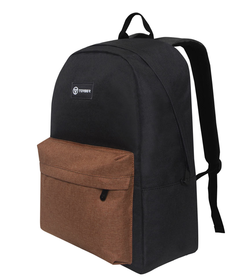 Городской рюкзак TORBER GRAFFI T8965-BLK-BRW