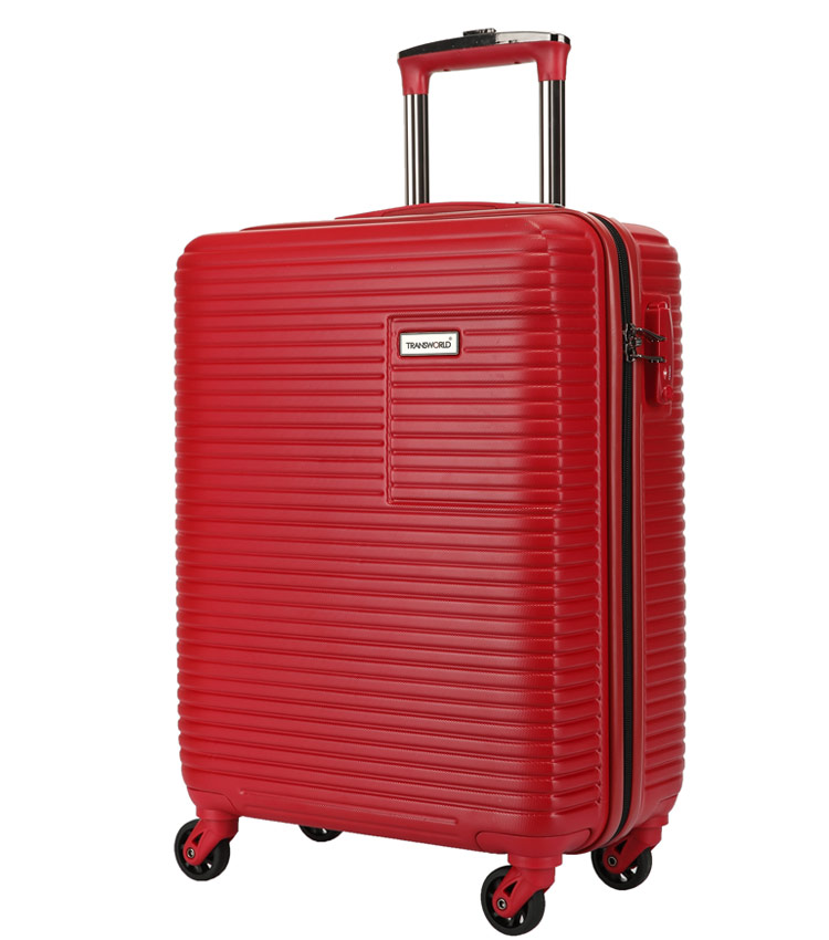 Средний чемодан спиннер Transworld 17147 red (67 см)