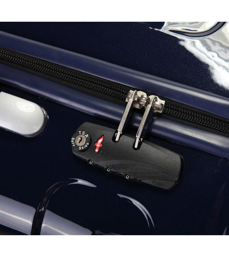 Малый чемодан спиннер Transworld 17192 night-blue (54см)