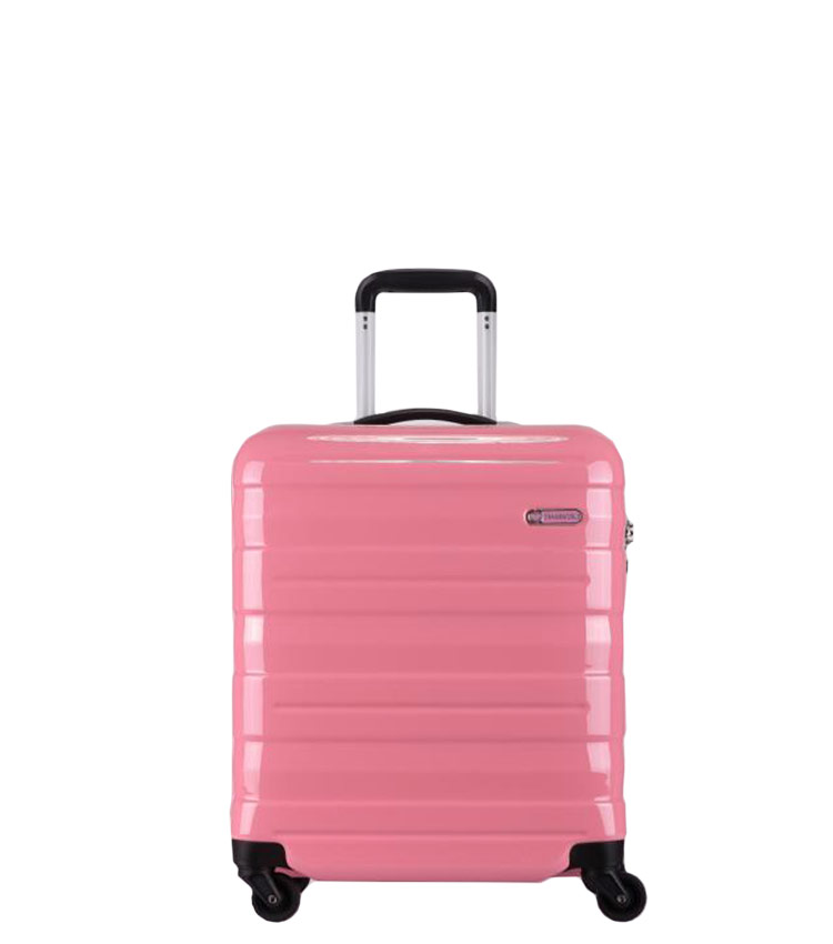 Малый чемодан спиннер Transworld 17192 pink (54 см)