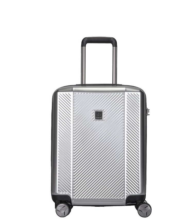 Малый чемодан спиннер Transworld 17230 silver (54 см)