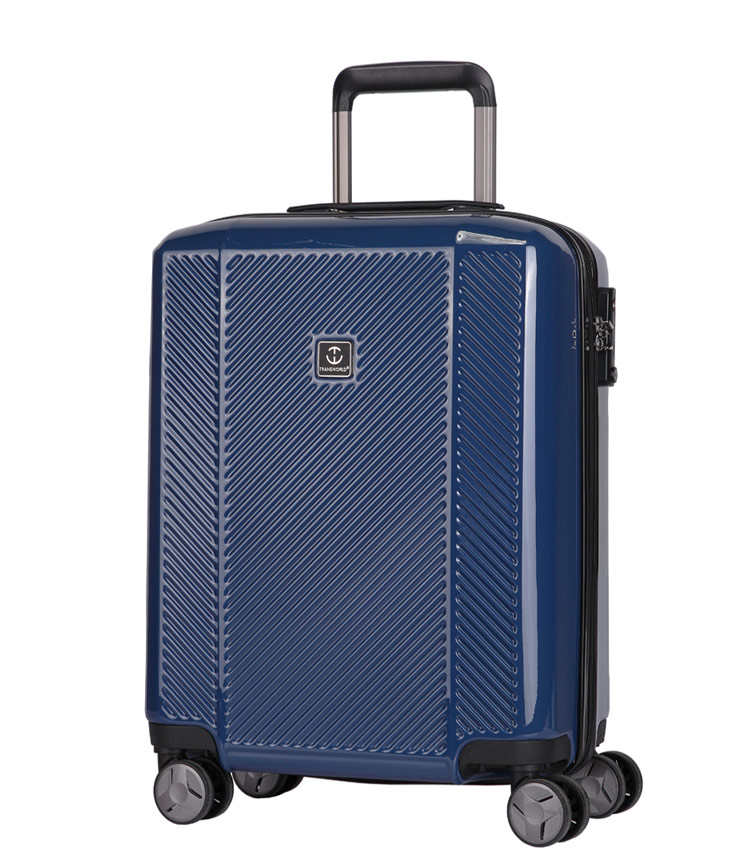 Средний чемодан спиннер Transworld 17230 blue (66 см)