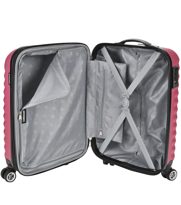 Малый чемодан спиннер Fribourg WENGER red-pink SW32300152 (54 см)