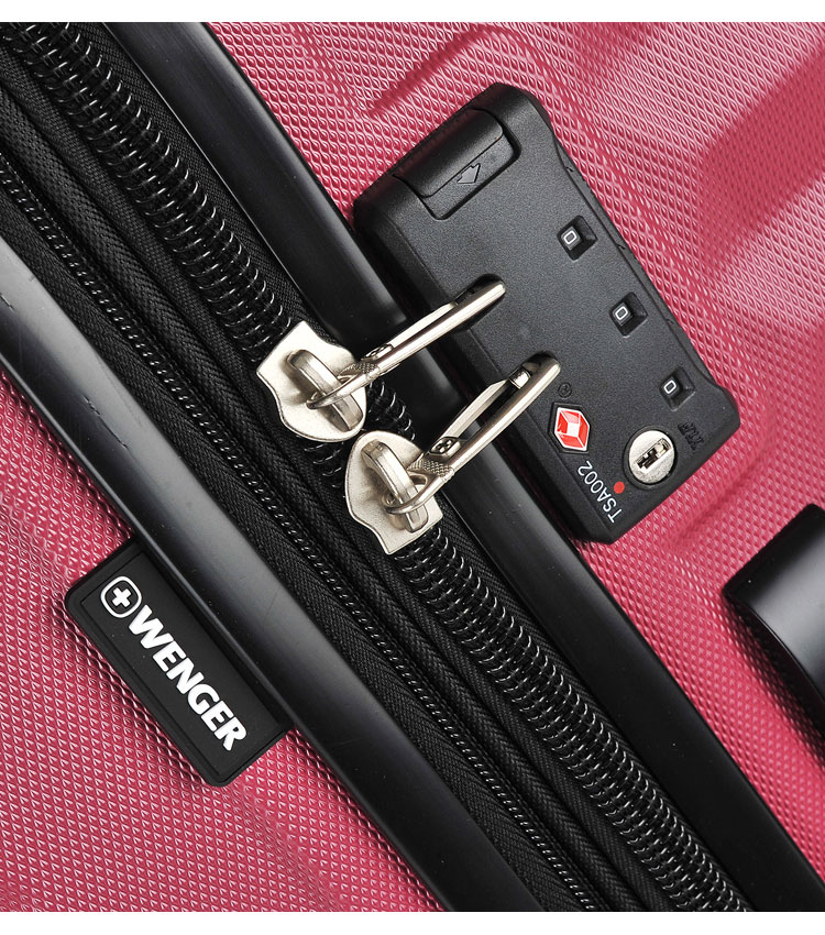 Средний чемодан спиннер Fribourg WENGER red-pink SW32300167 (67 см)