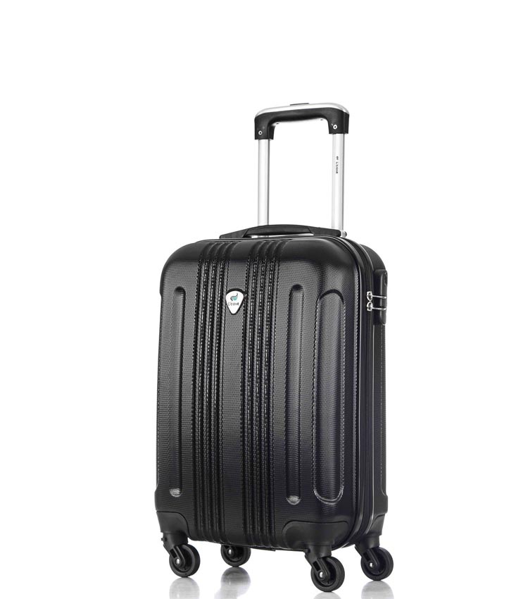 Малый чемодан спиннер Lcase Bangkok black (55 см ~ручная кладь~)