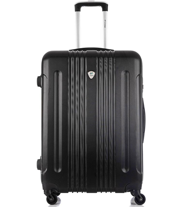 Средний чемодан спиннер Lcase Bangkok black (63 см)